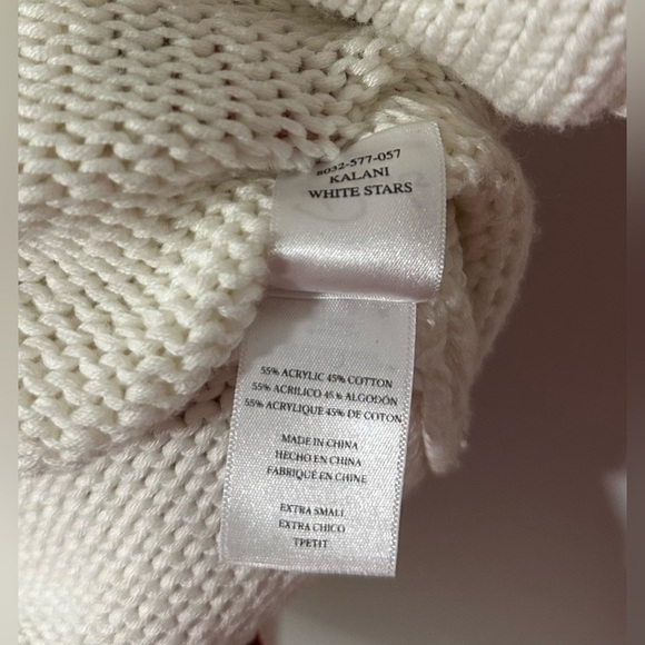 Rails Kalani White Stars Cotton Scoop Neck Long Sleeve Pullover Sweater Size XS - Picture 12 of 13